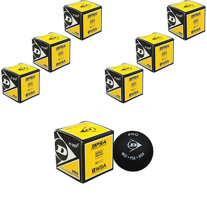 Dunlop Squashball (6x) Pro (dubbele gele stip) - Squashwebwinkel