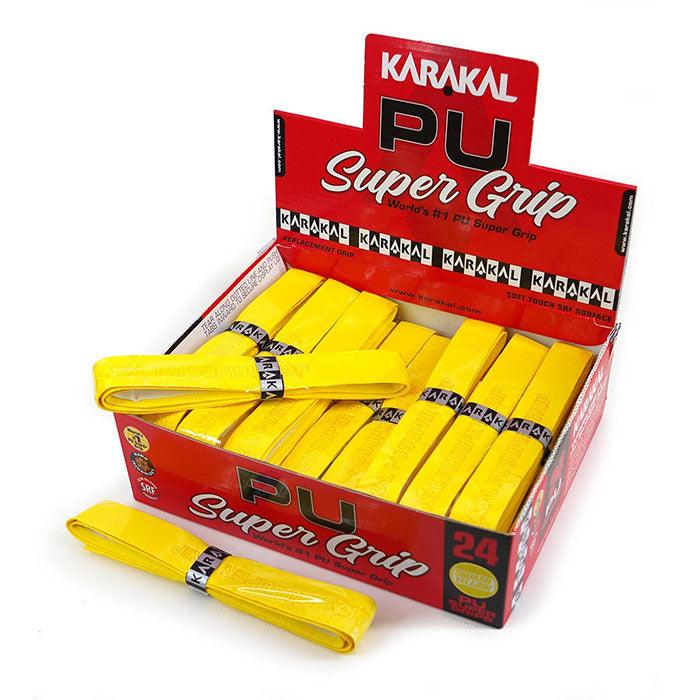 Karakal PU Super grip geel 24x box - Squashwebwinkel